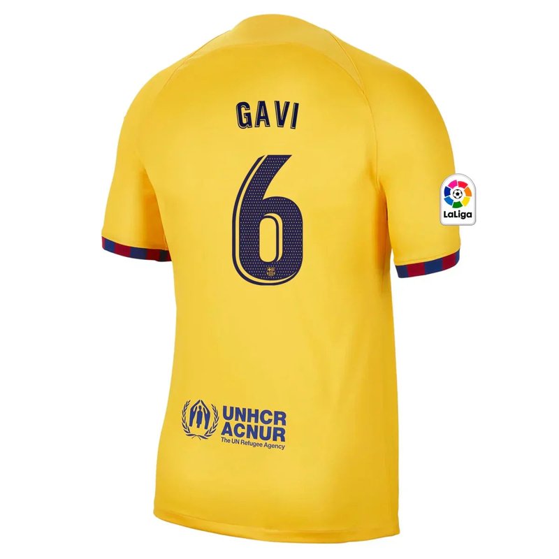 Gavi Barcelona 22/23 Senyera IV Fourth Jersey - Fan Version