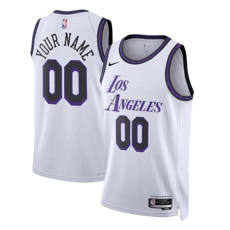 Los Angeles Lakers Unisex 2023 NBA Jersey - City Edition - White