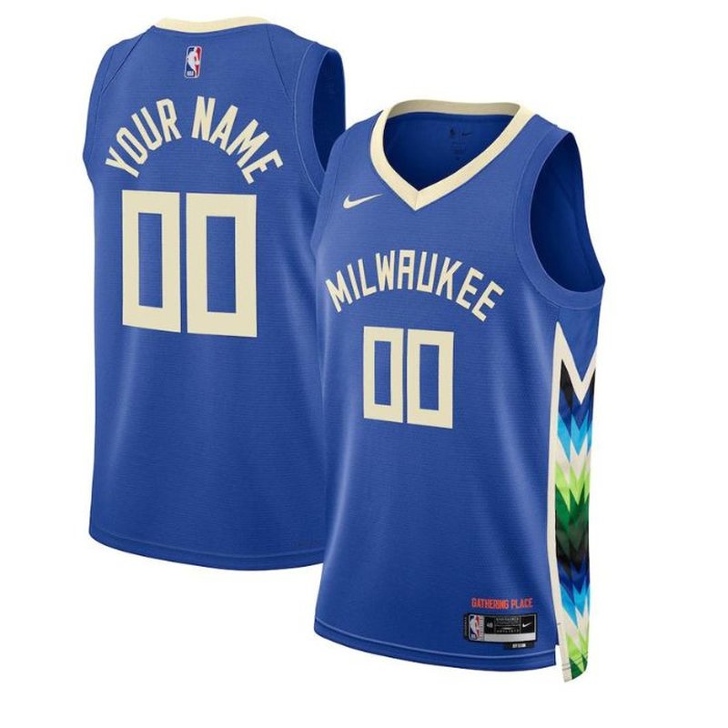 Milwaukee Bucks  Unisex 2023 NBA Jersey - City Edition - Royal