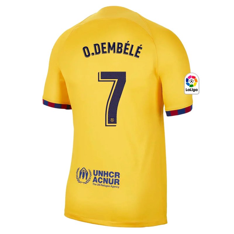 Ousmane Dembélé Barcelona 22/23 Senyera IV Fourth Jersey - Fan Version