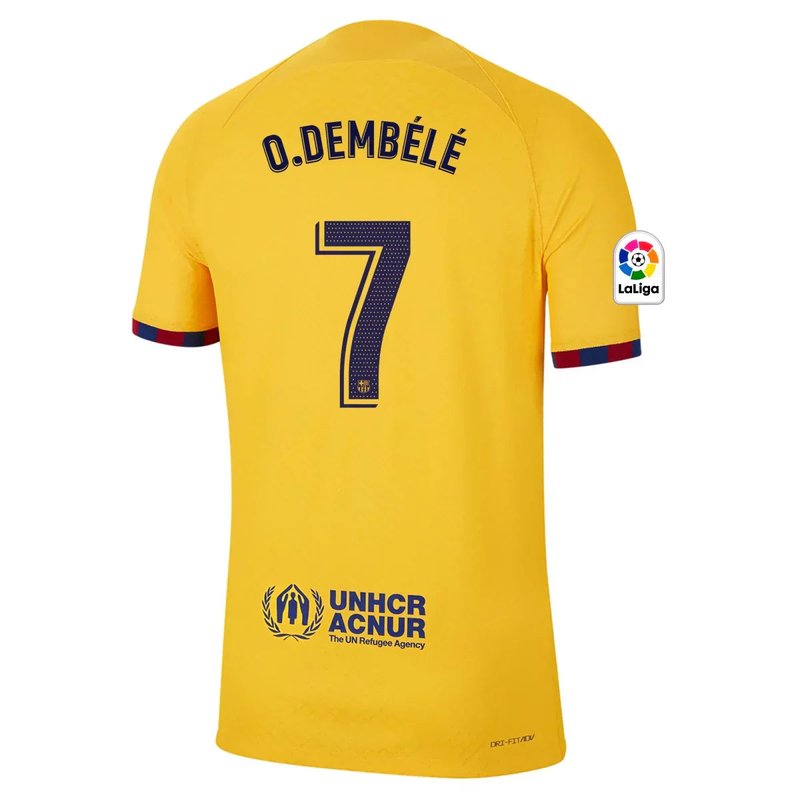 Ousmane Dembélé Barcelona 22/23 Senyera IV Fourth Jersey - Player Version