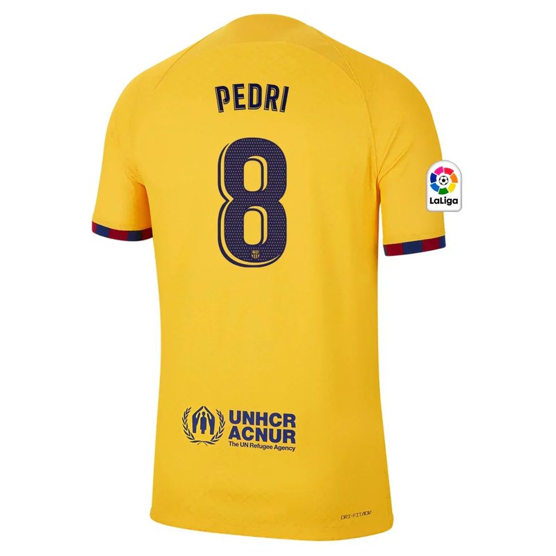 Pedri Barcelona 22/23 Senyera IV Fourth Jersey - Player Version