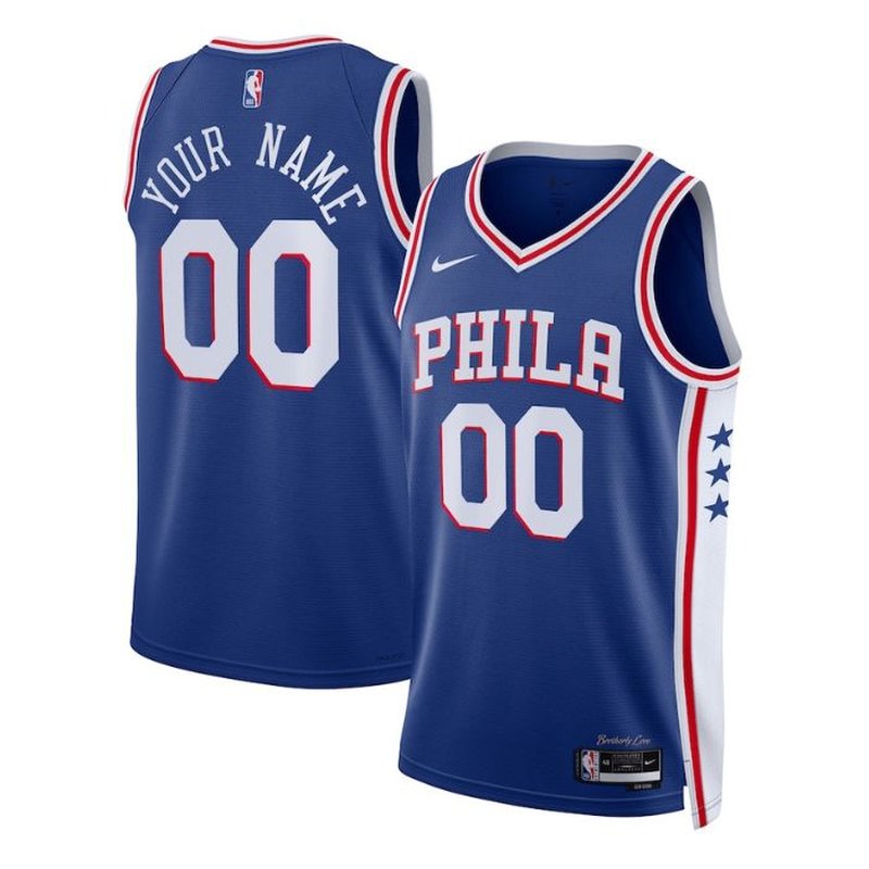 Philadelphia 76ers Unisex 2023 NBA Jersey Royal - Icon Edition