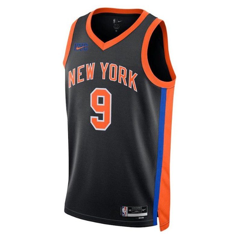 RJ Barrett New York Knicks Unisex 2023 NBA Jersey - City Edition - Black